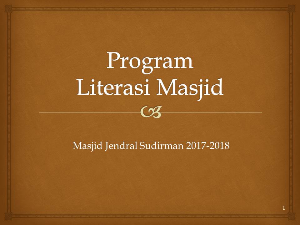 Program Literasi Masjid