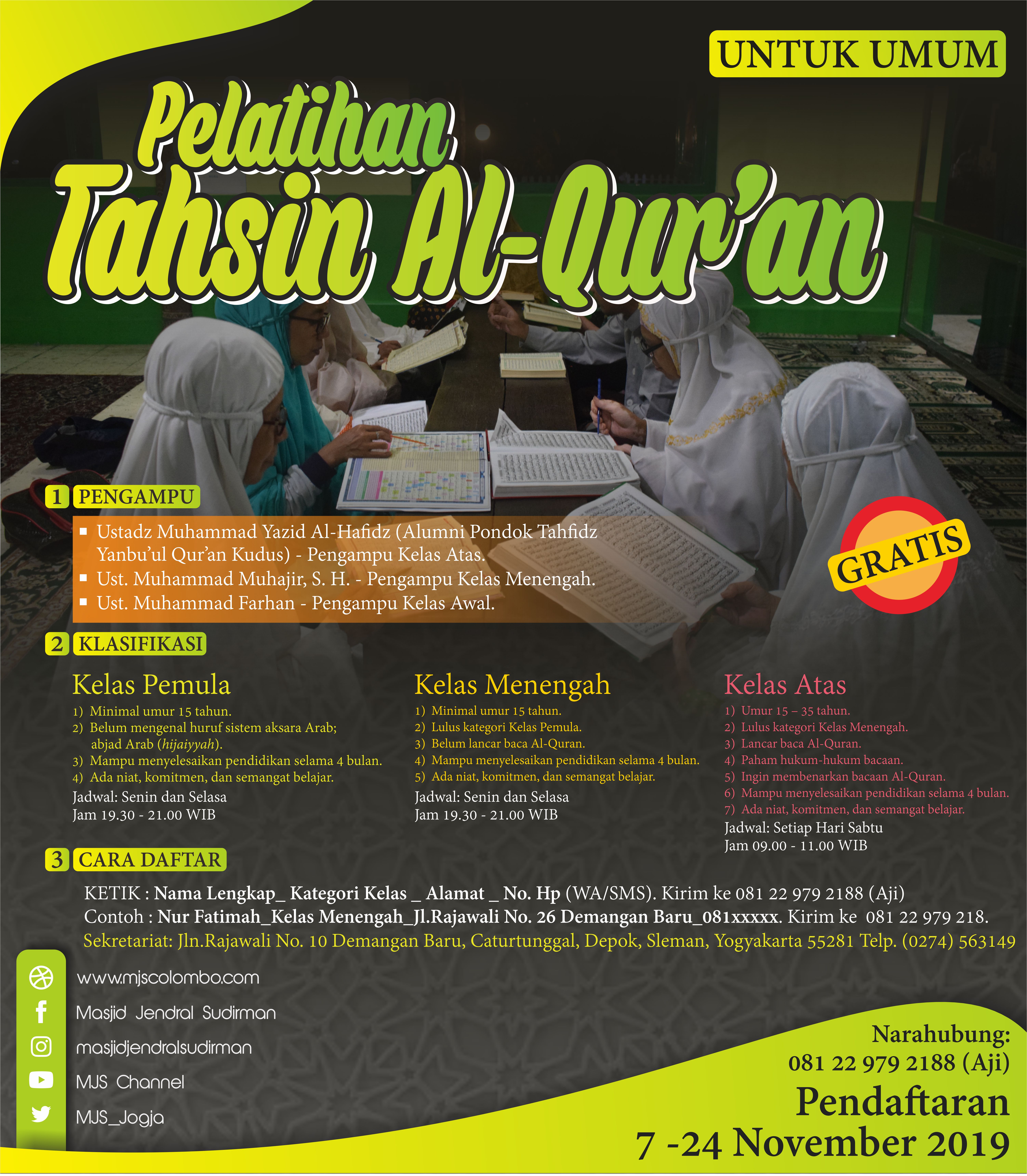 Peserta Program Tahsin Al-Quran Masjid Jendral Sudirman